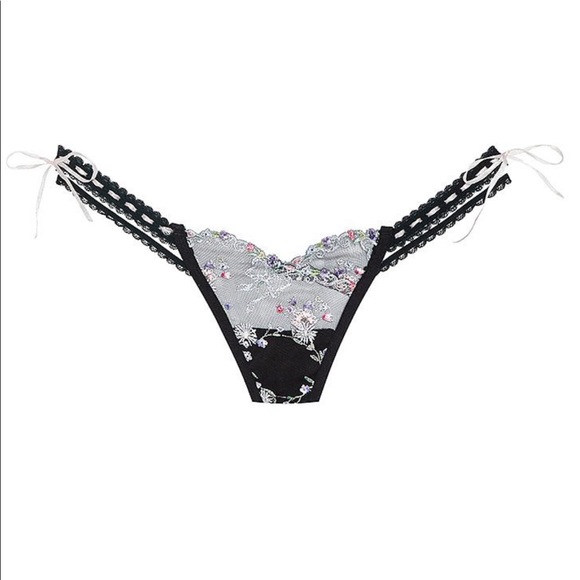 3 PIECE FOR LOVE & LEMONS Angelica Scoop Bra Garter Thong set - Picture 16 of 16